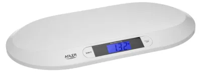 Produktbild von Babywaage - AD8139 - Elektronisch - Bis 20 kg - Hold-Funktion - AAA-Batterien - Weiß
