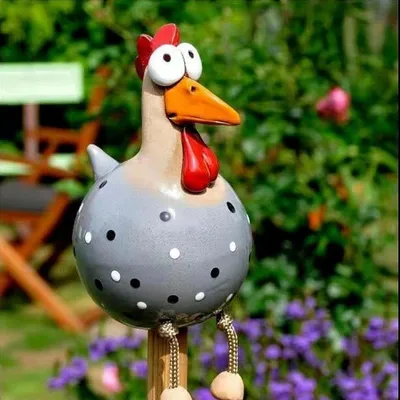 Produktbild von Gartendekoration Huhn, Kunstharz, mehrfarbig, für Garten