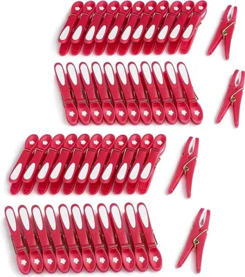 Produktbild von Weiche Wäscheklammern, 48 Stück, weiß, ideal zum Aufhängen
