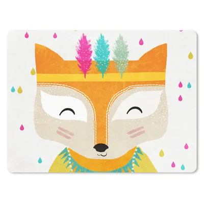 Produktbild von MuchoWow® Mauspad Mousepad Tiere - Farben - Fuchs - Porträt 23x19 cm - Mousepads - Maus Mat - Pad - Mausunterlage - Schreibtischunterlage - Mauspad