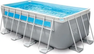 Image de Piscine Hors Sol Tubulaire INTEX Prism Frame, 400 x 200 x 122 cm, Rectangulaire, Pompe + Accessoires, 26770NP