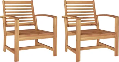 Obrázek produktu pro Židle 2 Kus Hnědá 65 x 60 x 76,5 cm Pevné teakové dřevo