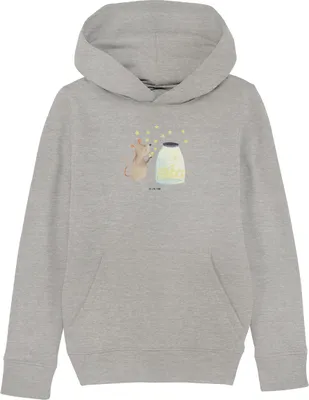 Produktbild von Mr. & Mrs. Panda Kinderpullover Maus Sterne 7-8 Jahre (122/128) - Heather Grey - Geschenk, Schwangerschaft, Geburtstag, Taufe, Sweater, Pullover, Sweatshirt, Träume