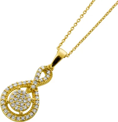 Produktbild von Diamant Kette Halo 0.25ct Anhänger Gold 585 14K Lab Grown Brillanten 42