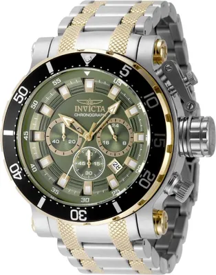 Zdjęcie produktu dla Invicta Coalition Forces 49225 Zegarek Męski - Mechanizm Kwarcowy - Stal Nierdzewna z Zieloną Tarcza - 52 mm