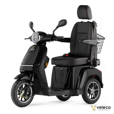 Immagine prodotto di Veleco Turris - con sedile regolabile, scooter intuitivo, ausilio per disabili completamente assemblato (nero)