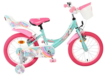 Productafbeelding van Volare Unicorn Kinderfiets - Meisjes - 16 inch - Groen - Twee Handremmen