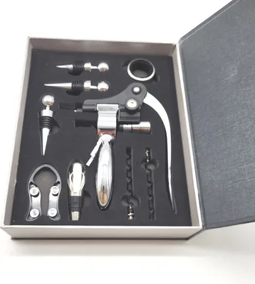 Produktbild von Faburo Korkenzieher 9-teiliges Geschenk-Set für Wein Geschenkbox Bar