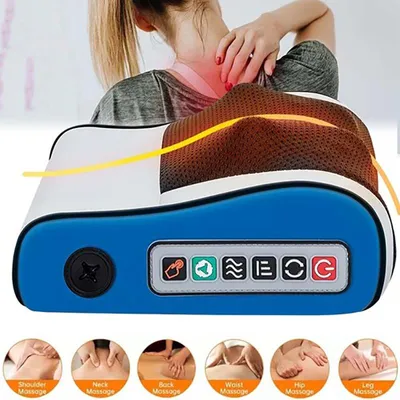 Produktbild von Massagekissen für Rücken & Lenden,Nackenmassagegerät mit Wärme,Shiatsu 3D Rückenmassagegerät für Nacken,Rücken,Beine,Geschenke für Männer, Frauen