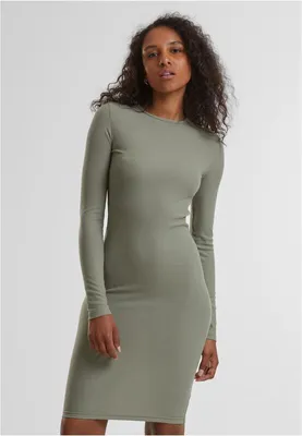 Produktbild von Urban Classics Kurzes Kleid Damen Ladies Rib Dress oliv S