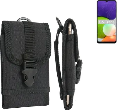 Produktbild von K-S-Trade Handyhülle kompatibel mit Samsung Galaxy A22 5G Gürteltasche Holster Handytasche Gürtel Tasche Schutzhülle Robuste Handy Schutz Hülle