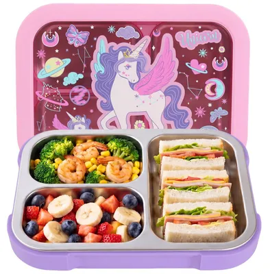 Zdjęcie produktu dla Pudełko na lunch ze stali nierdzewnej – szczelne i wolne od BPA (950 ml)
