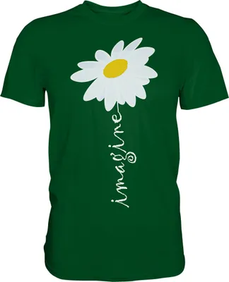 Produktbild von Gänseblümchen Imagine Motivation Garten Shirt Gärtner – Bottle Green / S