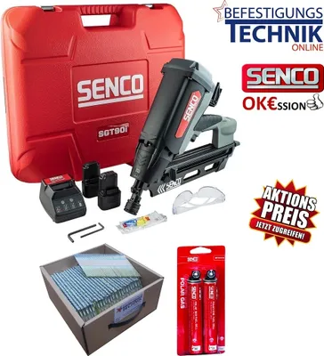Image de SENCO Cloueur à gaz SGT90i + 34° clous en bande 90mm Paslode Tjep GRF34/90