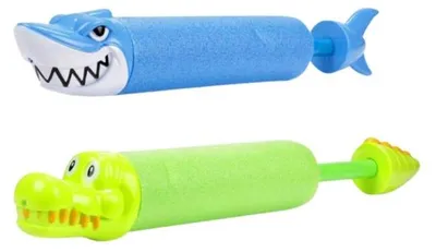 Produktbild von Wasserpistole Schaumstoff Tier Hai Krokodil 32 cm