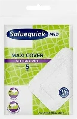 Produktbild von Salvequick Med Maxi Cover Maxi Aufnäher, 5 Stk