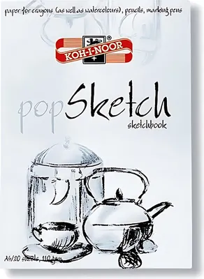 Produktbild von KOH Sketchblock A4 - weiß 110 g/m² 20 Blatt
