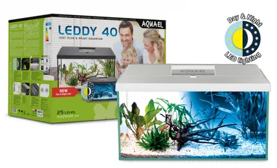 Produktbild von Aquael Leddy 40 Tag & Nacht Weiß - Aquarien-Set