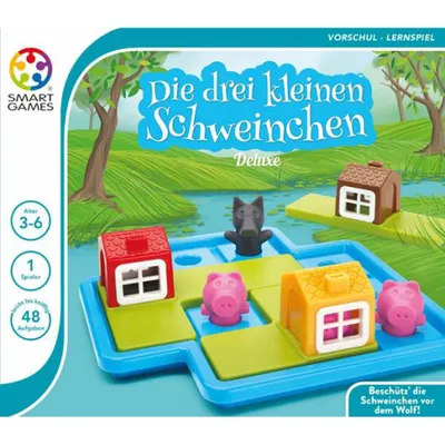 Obrázok produktu pre Smart Games Rozprávkové hry 3 prasiatka, logická hra, detská hra, detská hra, od 3 rokov, SG 023 SK