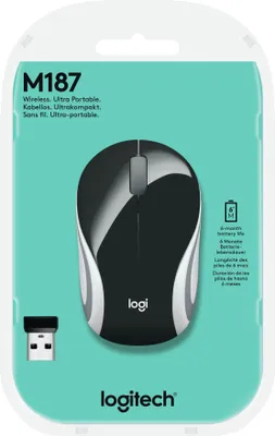 Immagine prodotto di Logitech M187 - Mouse - ottico - wireless - 2,4 GHz - ricevitore wireless (USB)