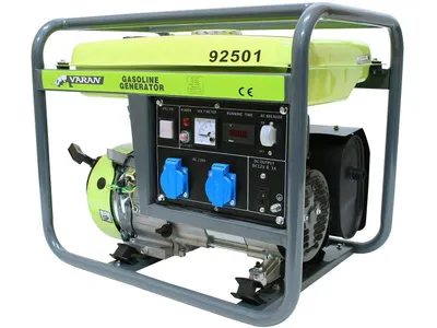 A gasoline generator is shown against a white background.
