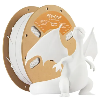 Obrázok produktu pre Filament pre 3D tlač PLA – Matná povrchová úprava – 1,75 mm ±0,03 mm – Vhodné pre technológiu FDM – 30–500 mm/s – Balenie: 1 kg. Farba: biela