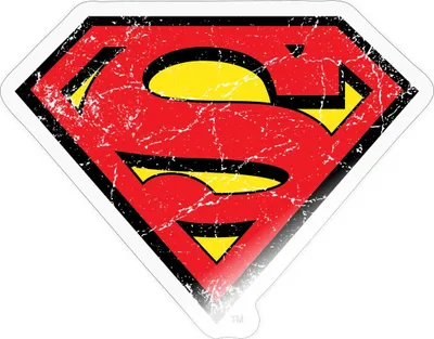 Produktbild von Spreadshirt DC Comics Superman Logo Used Look Karneval Sticker Aufkleber, 10 x 10 cm, Transparent glänzend