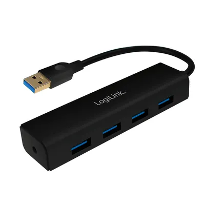 Productafbeelding van LogiLink USB 3.0 hub, 4 poorten, zwart (losse verpakking)
