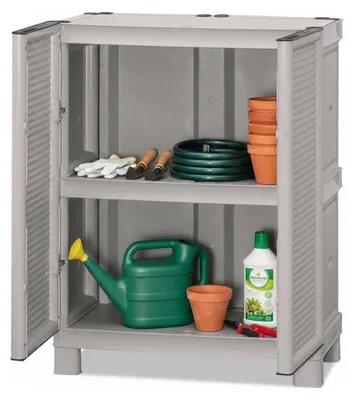 Produktbild von Dbiondin Outdoor-Garderobe, Outdoor-Möbel, Mehrzweck-Balkongarderobe, Outdoor-Schrank, 100 %  Italy, Hellgrau, 70 x 39 x 92 cm