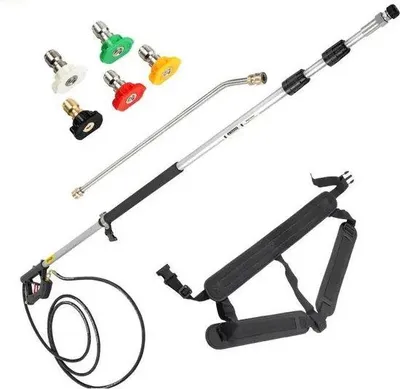 Obrázek produktu pro Teleskopická tyč pro vysokotlaké čističe 4000 psi s 3/8" hadicí pro vysokotlaké čističe 5–20 stop