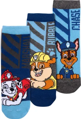 Produktbild von Paw Patrol Socken für Jungen Kinder Sneaker Kindersocken Mehrfarbig Bunt (3er Pack), Größe:23-26