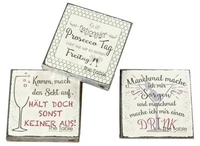 Image de BOLTZE Serviette Cocktail Drink 3 couleurs 25x25 cm