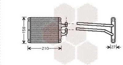 Produktbild von VAN WEZEL 83006067 Wärmetauscher Innenraumheizung Kühler für KIA Picanto (SA)