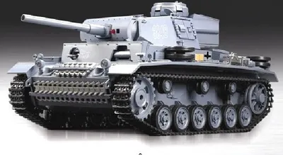 Produktbild von RC Panzer "Kampfwagen III" 1:16 Heng Long -Rauch&Sound - mit Stahlgetriebe und 2,4Ghz Fernsteuerung - V7.0