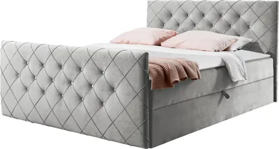 Produktbild von MIRJAN24 Boxspringbett Malaga, Moderne Doppelbett mit zwei Bettkästen, Schlafzimmer (Amor Velvet 4318, Größe: 160x200 cm)