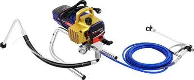 Immagine prodotto di Spruzzatore airless - Pistola elettrica per verniciatura - 1500 W - 3300 PSI - Portata 2,2 L/min - Tubo flessibile da 8 m -  - Per pareti interne/esterne - Blu