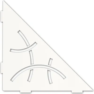Image de Schlüter SES1D6MBW-E-S1 Repose Curve 210x210mm Blanc brillant mat