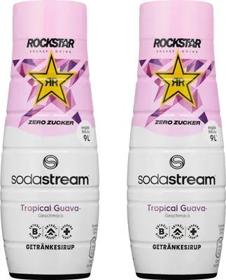 Zdjęcie produktu dla SodaStream Rockstar Sirup Tropical Guava Zero 2x440ml Napój energetyzujący Shot