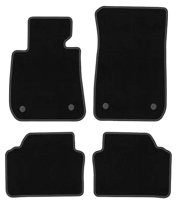 Image de Tapis de sol en moquette pour BMW 3 E91 2004-2011 (break/Touring) – jeu 4 pièces, noirs, sur mesure – Wielganizator BASIC – version W0870