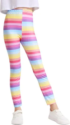Produktbild von Leggings Mädchen, lange Sporthose, bequeme Passform, für Gymnastik, atmungsaktives Material