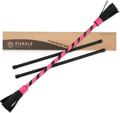 Produktbild von Diabolo Leisure Sport Flowerstick – Flowerstick Basic UV pink mit Fiberglas Handstöcken | Robuster Flowerstick für Anfänger und Fortgeschrittene