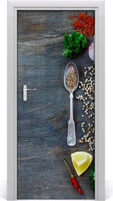 Produktbild von Tulup Türaufkleber 85x205 cm Dekorative Aufkleber Selbstklebend Wasserdichte Tapete Abnehmbar Schlafzimmer Wohnzimmer Wohnkultur - Gewürze und Kräuter