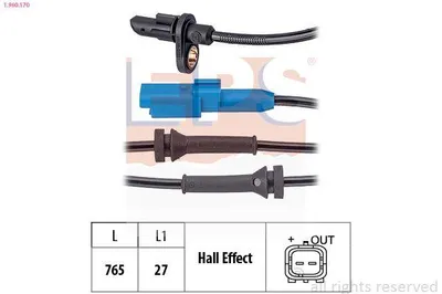 Produktbild von EPS 1.960.170 Sensor, Radgeschwindigkeit  1.960.170
