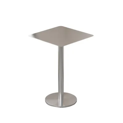 Produktbild von Gewerblicher Bistrotisch aus Edelstahl – Gastronomiemöbel für Bar, Café, Restaurant – Robuster Edelstahltisch, Tisch 50x50x75cm【BXG-BF50】