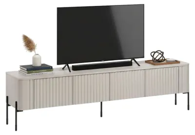 Image de Brembana - Meuble TV, 190x40x50h cm Beige, une Étagère