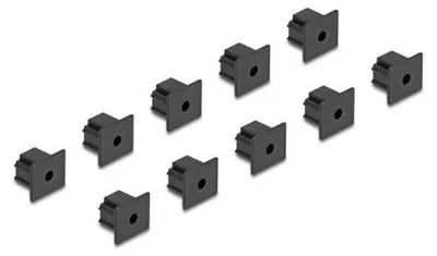 Productafbeelding van Delock 64245 DELOCK Staubschutz f. RJ12 Buchse ohne Griff 10 Stück schw.