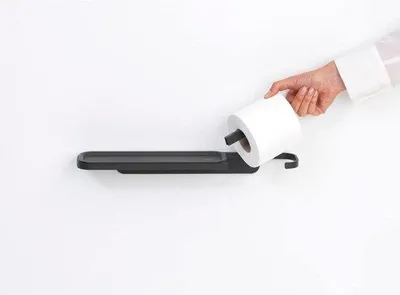 Produktbild von Toilettenpapierhalter Wandmontage Edelstahl Grau