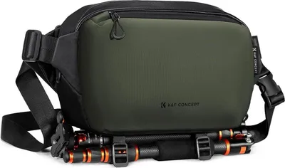 Produktbild von K&F Concept Kamera-Rucksack Schultertasche quadratische Tasche Canon Nikon Sony DJI Mavic Drohnen-Rucksack Grün Schwarz