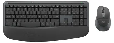 Produktbild von Logitech Signature Comfort Plus Combo MK880 for Business, Kabellos, USB + Bluetooth, Plunger key switch, QWERTZ, Graphit, Maus enthalten