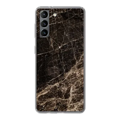 Produktbild von MuchoWow® Handyhülle Schutzhülle Hülle für Samsung Galaxy S21 Marmor - Luxus - Schwarz Silikon Softcase Handy Hülle - Softcase